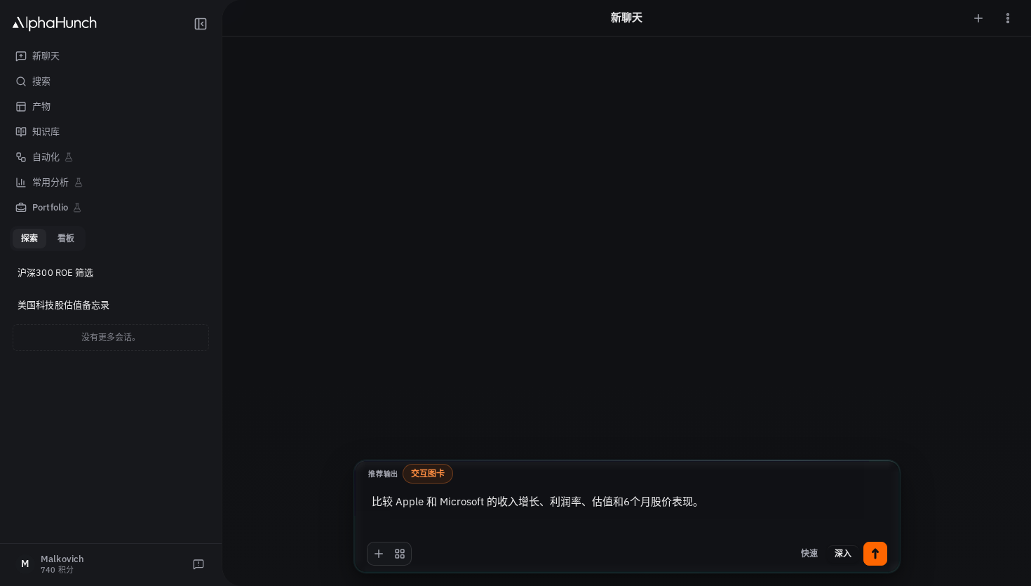 已输入市场分析问题、准备发送的对话输入框